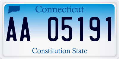 CT license plate AA05191