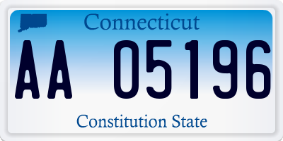 CT license plate AA05196