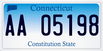 CT license plate AA05198