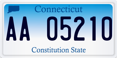CT license plate AA05210