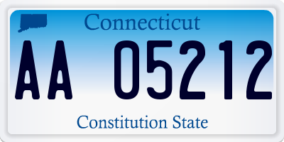 CT license plate AA05212