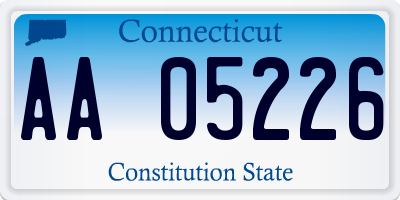 CT license plate AA05226