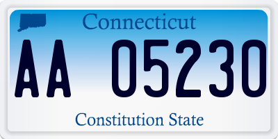 CT license plate AA05230