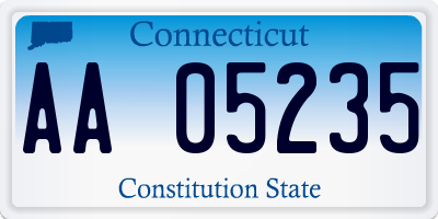 CT license plate AA05235