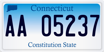 CT license plate AA05237