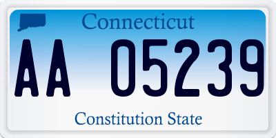 CT license plate AA05239