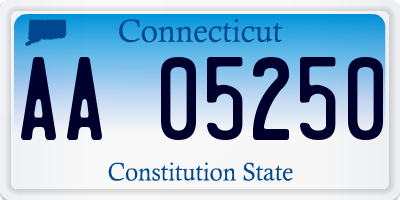 CT license plate AA05250