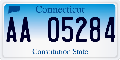 CT license plate AA05284