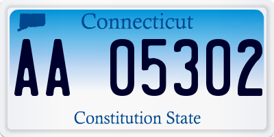 CT license plate AA05302