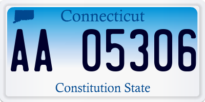 CT license plate AA05306