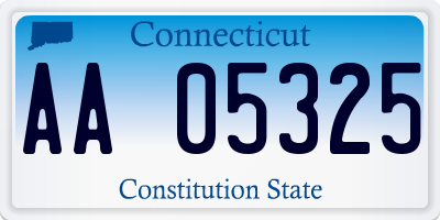 CT license plate AA05325