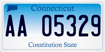 CT license plate AA05329
