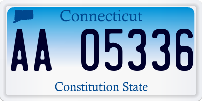 CT license plate AA05336