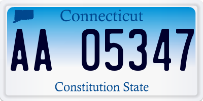 CT license plate AA05347