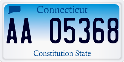 CT license plate AA05368