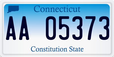 CT license plate AA05373