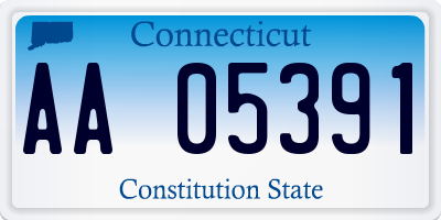 CT license plate AA05391