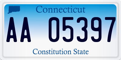 CT license plate AA05397