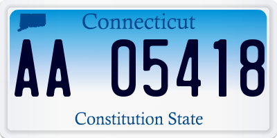 CT license plate AA05418