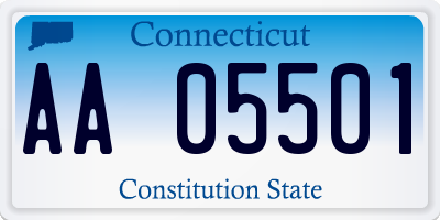 CT license plate AA05501
