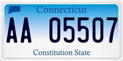 CT license plate AA05507