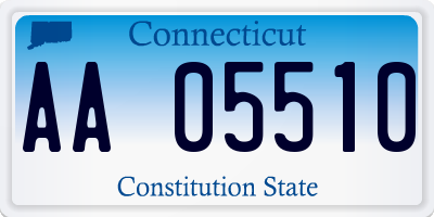 CT license plate AA05510
