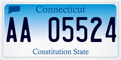 CT license plate AA05524
