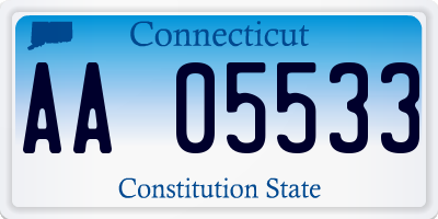 CT license plate AA05533