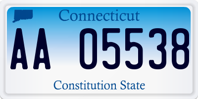 CT license plate AA05538