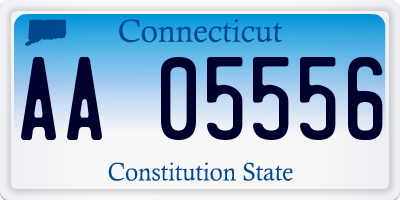 CT license plate AA05556