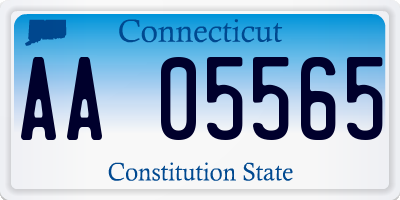 CT license plate AA05565
