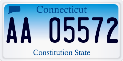 CT license plate AA05572