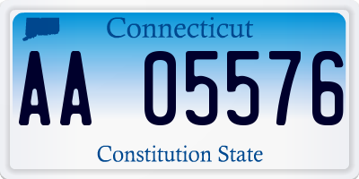 CT license plate AA05576