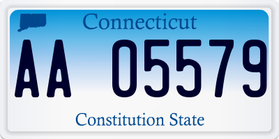CT license plate AA05579