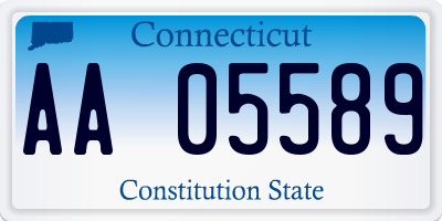 CT license plate AA05589