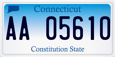 CT license plate AA05610