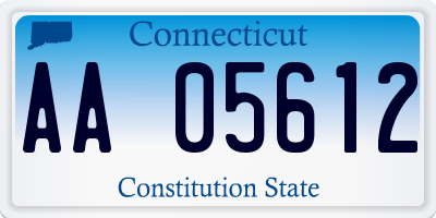 CT license plate AA05612