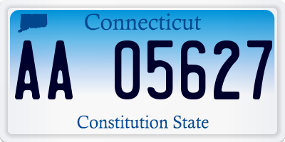 CT license plate AA05627