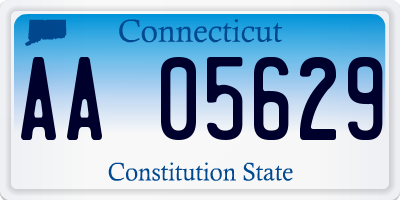 CT license plate AA05629