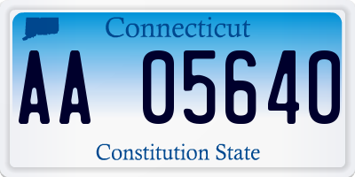 CT license plate AA05640