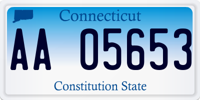 CT license plate AA05653