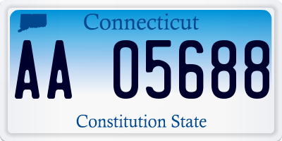 CT license plate AA05688