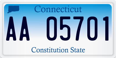 CT license plate AA05701