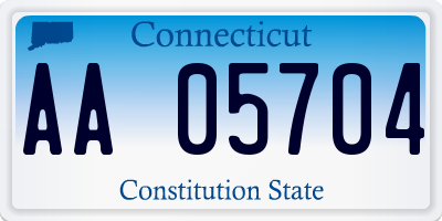 CT license plate AA05704