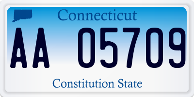 CT license plate AA05709