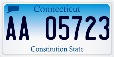 CT license plate AA05723