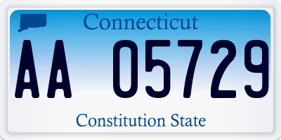 CT license plate AA05729