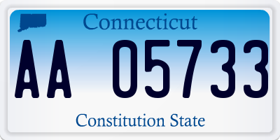 CT license plate AA05733