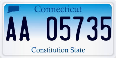CT license plate AA05735