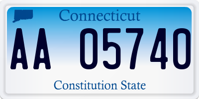 CT license plate AA05740